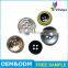 Garment accessories supplier high grade gold black custom metal 4 hole buttons