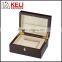 Wooden watch box with gold color lock