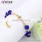 Xuping Factory supply bracelet beads, 18k gold color custom bracelet, blue bead bracelet for girl