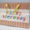 factory outlet OEM black gift paper bag with silk ribbon