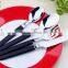 Best Sale! Elegance Stainless Steel PP Black Plastic Knife And Fork