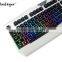 USB White Rainbow LED Illuminated Backlit Gaming Keyboard