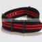 Black Orange Stripe Black Hardware Custom Nylon Watch Strap