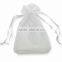 white wedding gift organza drawstring bag from China