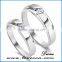 Silver wedding jewelry bijoux ring for couple