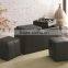 New product square crocodile leather folding storage ottoman