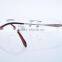 2016 New stylish metal speculate glasses full rimless g663