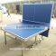 Wholesales ITTF Indoor double-folding movable table tennis table with 75mm Wheels