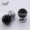 Black Polished Chrome Finish Diamond Cut Glass Door Handles Locks