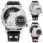 Men Leather Big Dial Analog Quartz Sport Army Watch