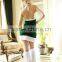 New style Polyester fashionable backless green christmas costume christmas party dress with hat