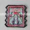 high quality personalized embroidery patch ployester textile patches in 9*10cm for clothing
