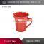 Mug with lid high temperature color glaze mug