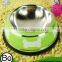 durable stainless steel metal pet travel bowl