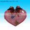 Hand painted customized valentine's gift ceramic heart shape ornament