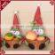 Cute santa claus style wicker gift basket set christmas ornaments 2016