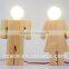 Handcrafted Wooden original Boy and Girl desk lamp