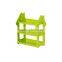 3-Shelf Multifunction Shelving Unit Plastic Storage Rack With Home Shape Wine Organizer