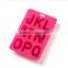 Fancy silicone ice cube tray with alphabet letter A to I shaped