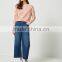 Latest Designer Blouses Fat Ladies Striped Woman Knitted Linen Pullover Blouses Tops Wholesale Custom Made in China