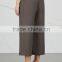 Wholesale Women Apparel Cropped Elasticated Waistband Brown Wid-leg Blend Trousers(DQE0366P)