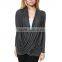 latest western ladies new model oversized cross asymmetric drape blouse