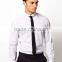 latest mens double cuff white dress shirt