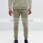 plain men sweatsuit slim fit sets soft cotton spandex tracksuit custom