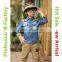Fashion jean fabric design crochet baby clothes