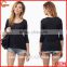 Regular fit long sleeves plain t-shirts wholesale blank t shirts woman