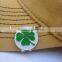 2015 Factory Price Four Leaf Clover Round Golf Ball Marker & Magnetic Hat Clip