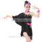 Professional One Bat Sleeve Teen Girls Ballroom Latin Competition Dance Dress Sexy Backless Performance Stage Dance Wear