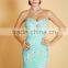 Prom Formal Evening Dress Sheath / Column Strapless Sweep / Brush Train Chiffon / Lace party dress P010