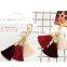 Women Bag Accessory Triple Tassel Charm Key Chain Ring Handbag Ornament