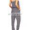 2016 new arrival camie printed ladies casual viscose fitness jumpsuit