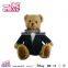 New plush stuffed sitting teddy bear wear formal dress soft plush toy for kids Umay-N036