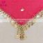 High quality chiffon gold sequins performance belly dance veil scarf P-9030