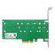 Linkreal PCIe M.2 NVMe Adapter PCIe x4 to 2 port M.2 NVMe SSD NGFF Expansion Card