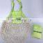 Handmade reusable cotton knit string beach bag