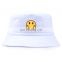 Man Women Caps embroidery smile design Hats Reversible Bucket Hats Fisherman hats For Women Sunscreen Panama Sun Hat