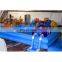 above ground blue kids outdoor giant inflatable rectangle heavy duty PVC pool for playing water games