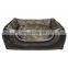 Leather Soft Memory Foam Black Luxury Dog Sofa Bed