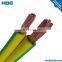 copper core earthing cable PVC insulation 50mm2 yellow green grounding cable