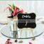 Beveled edge mirror tiles for wedding centerpiece mirror candle plate