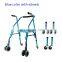 Quality Rollator Mobility Walking Aids Aluminum Sturdy Folding Walker for Disabled Medical Health Care Old People Outdoor