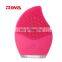 2018 New design personal care silicone R2 facial cleaning brush, USB rechargeable facial exfoliating brush