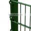 Hot sale H 2.4 m * W 5  m 3D curved wire mesh double leaf manual swing fence gate system for security area