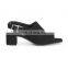 women fancy style high heels ankle strap suede slingback sandals shoes on a covered heel