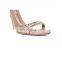 High heel women rhinestones strip ankle to toe ladies high heel sandals open toe women ankle strap sandal shoes