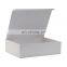 Wholesale custom color ribbon bow rectangle large white flip top gift box packaging